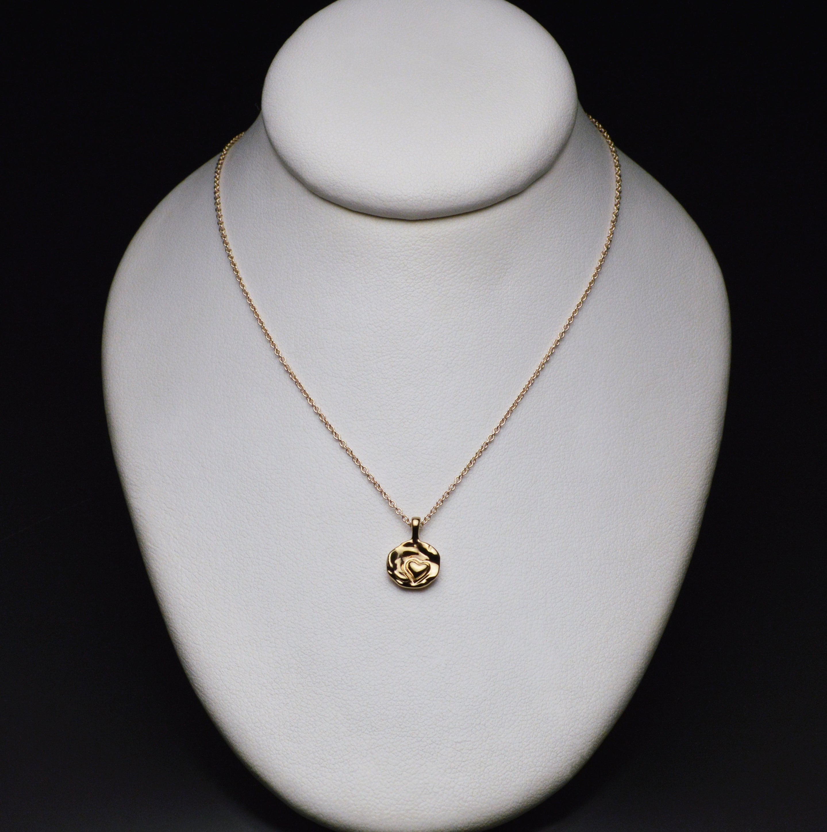 Gold Sardara Watercast Heart Pendant