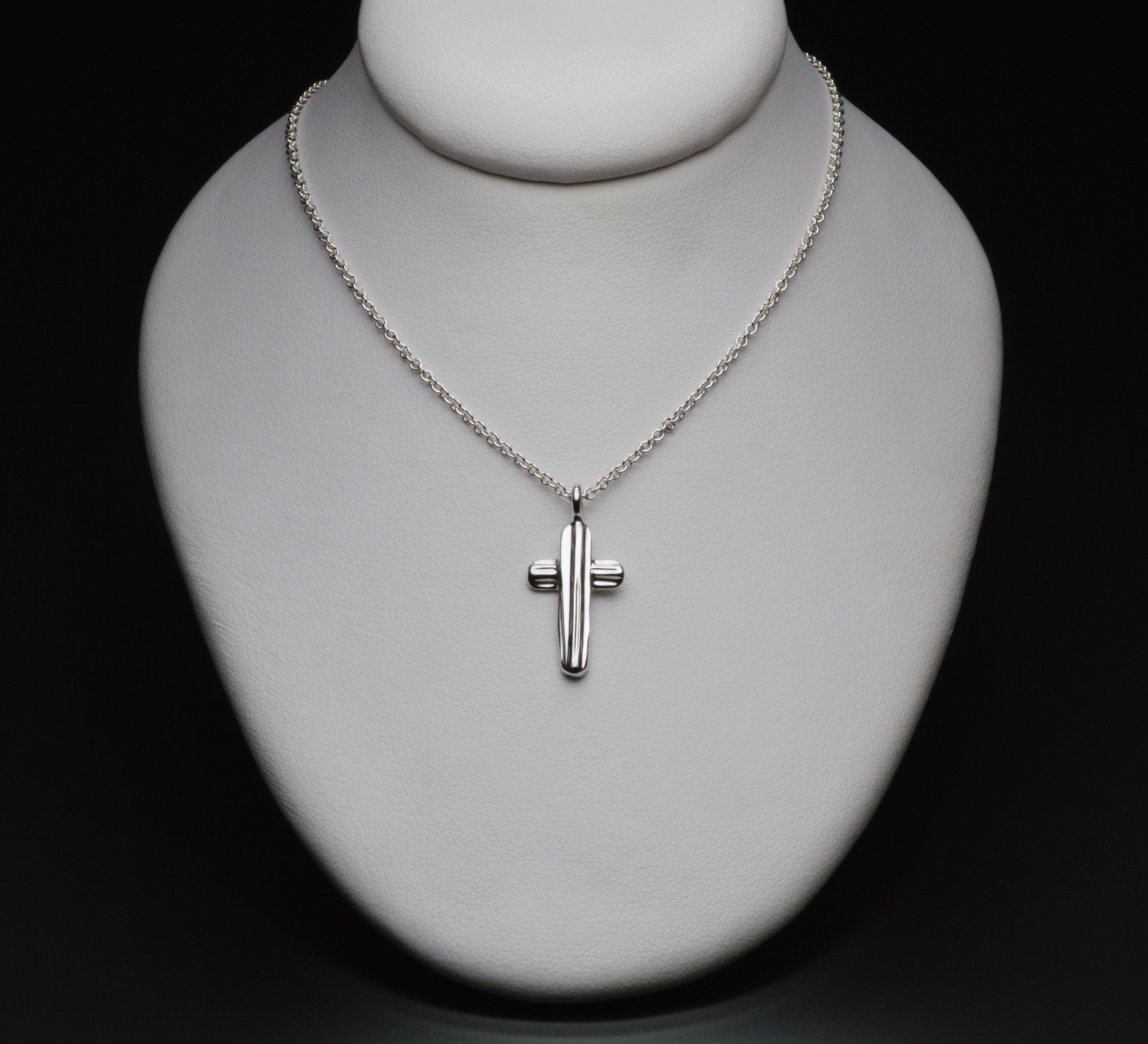 Angel Hair V Strawcast Cross Pendant