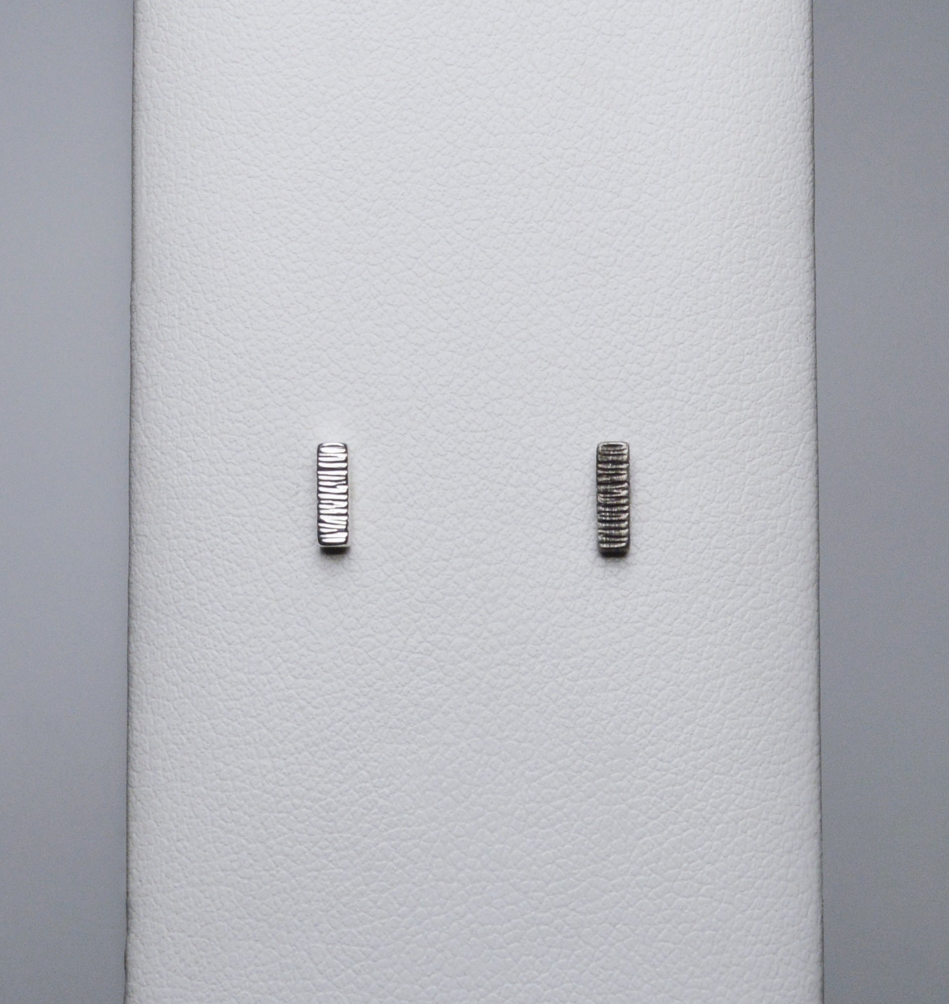 Textured Bar Stud Earrings