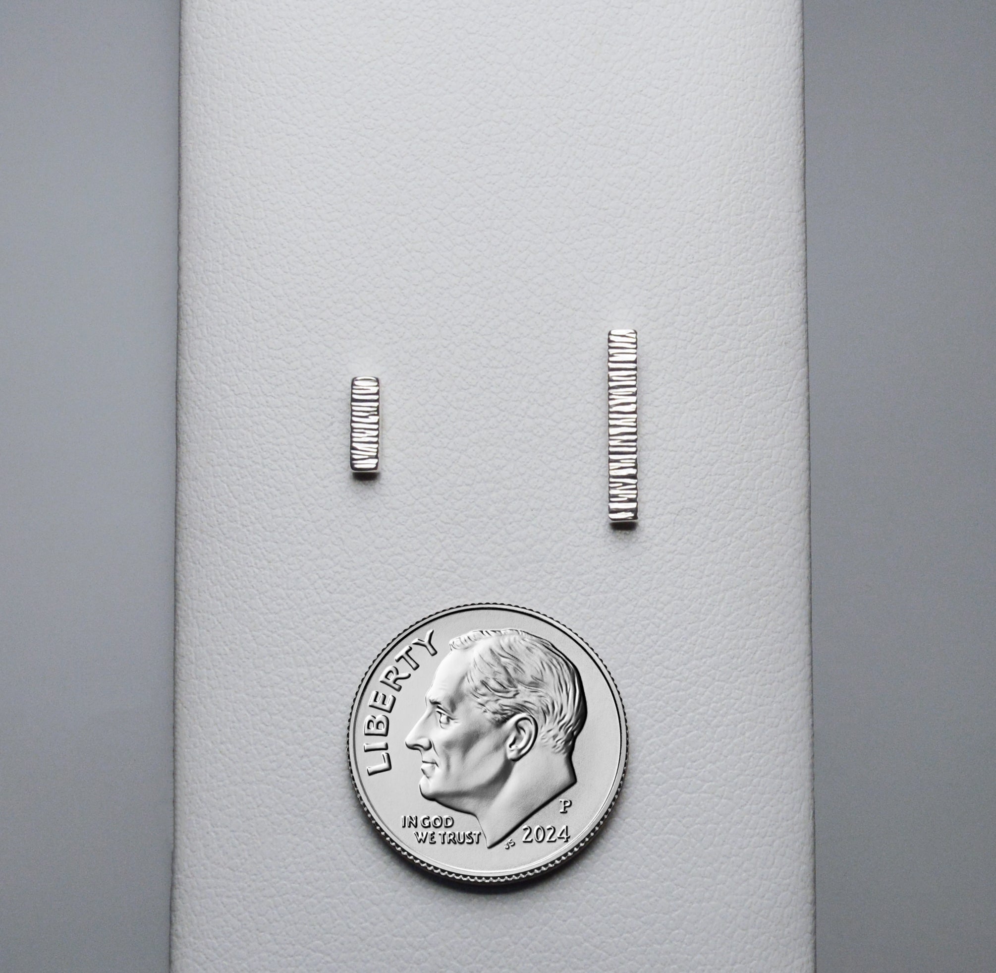 Textured Bar Stud Earrings