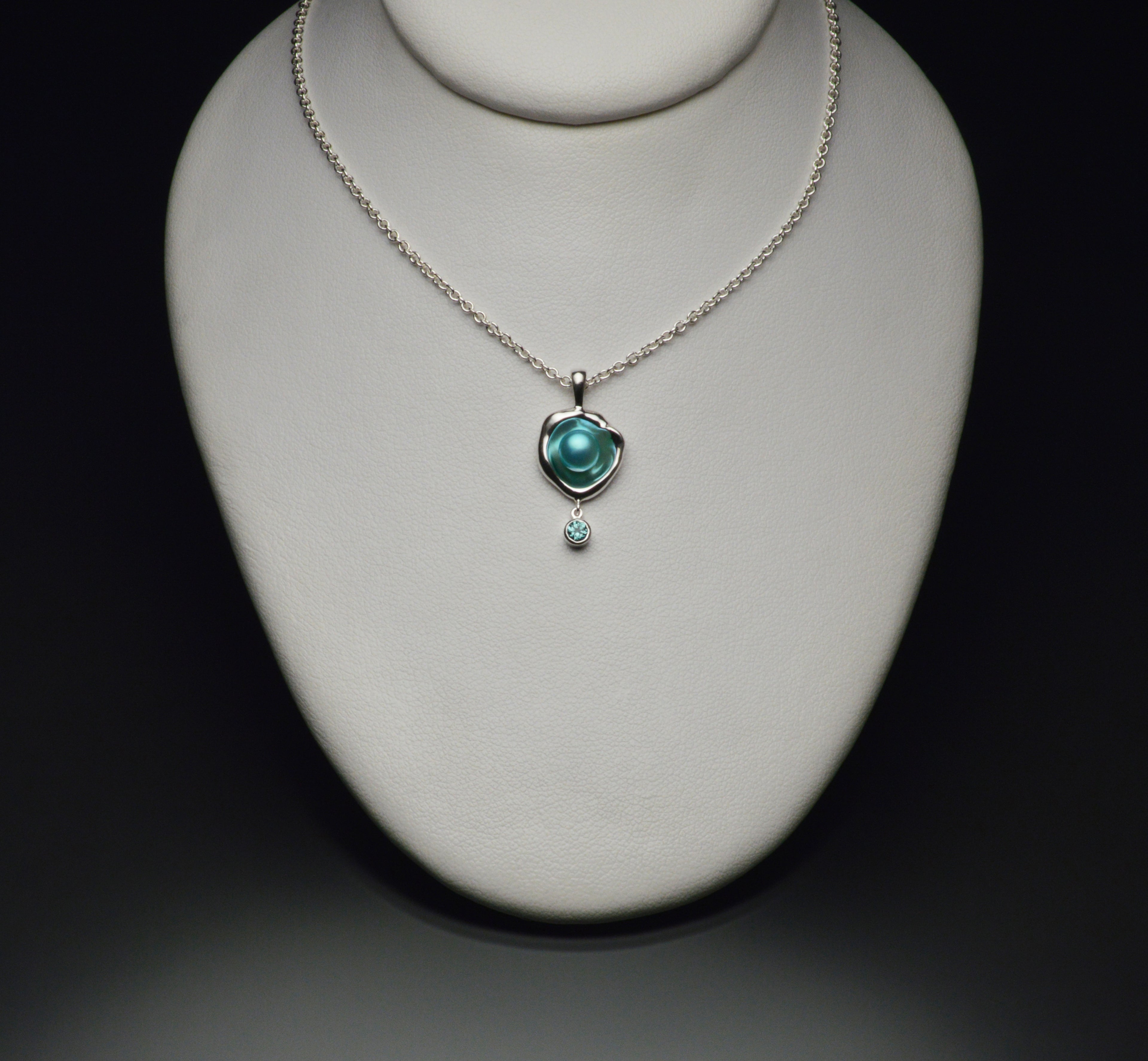 Makena Watercast Pendant with Stone Accent