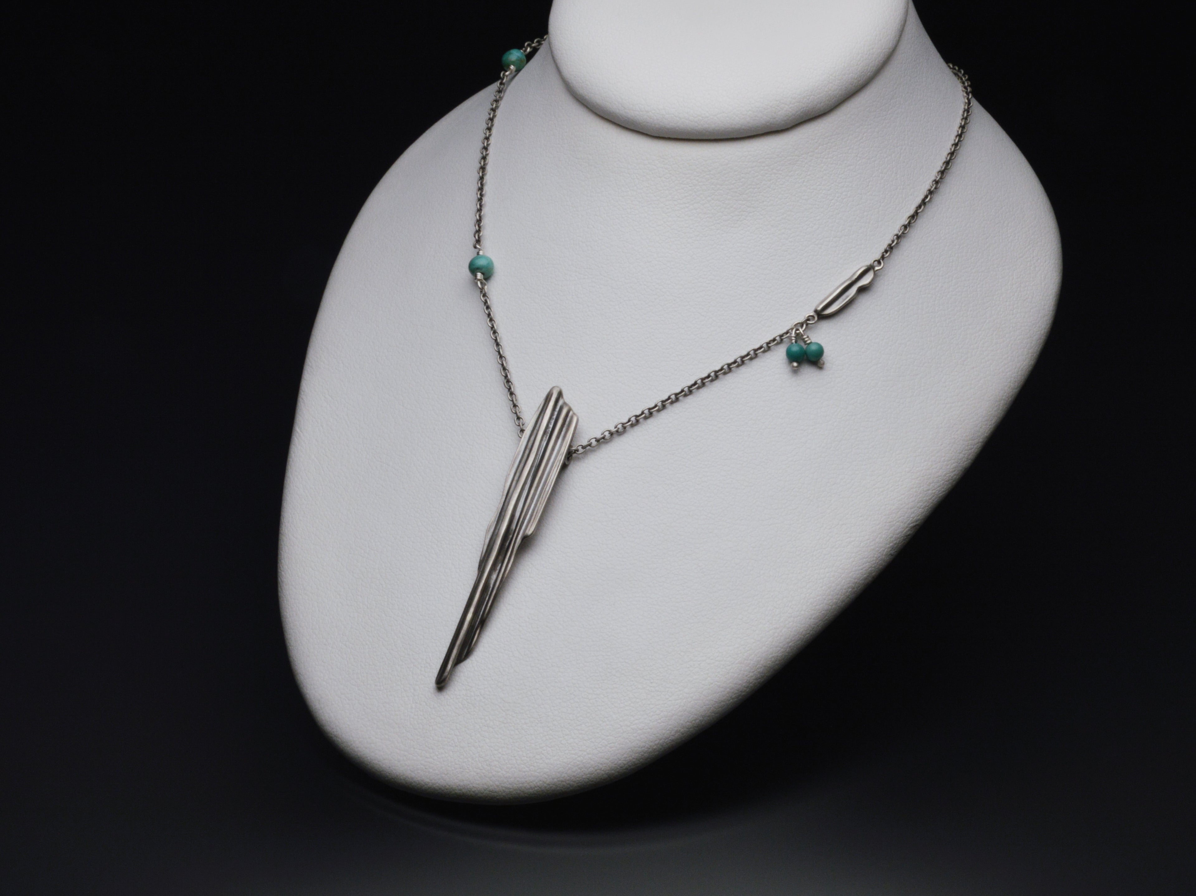 Trento Strawcast Pendant with Kingman Turquoise