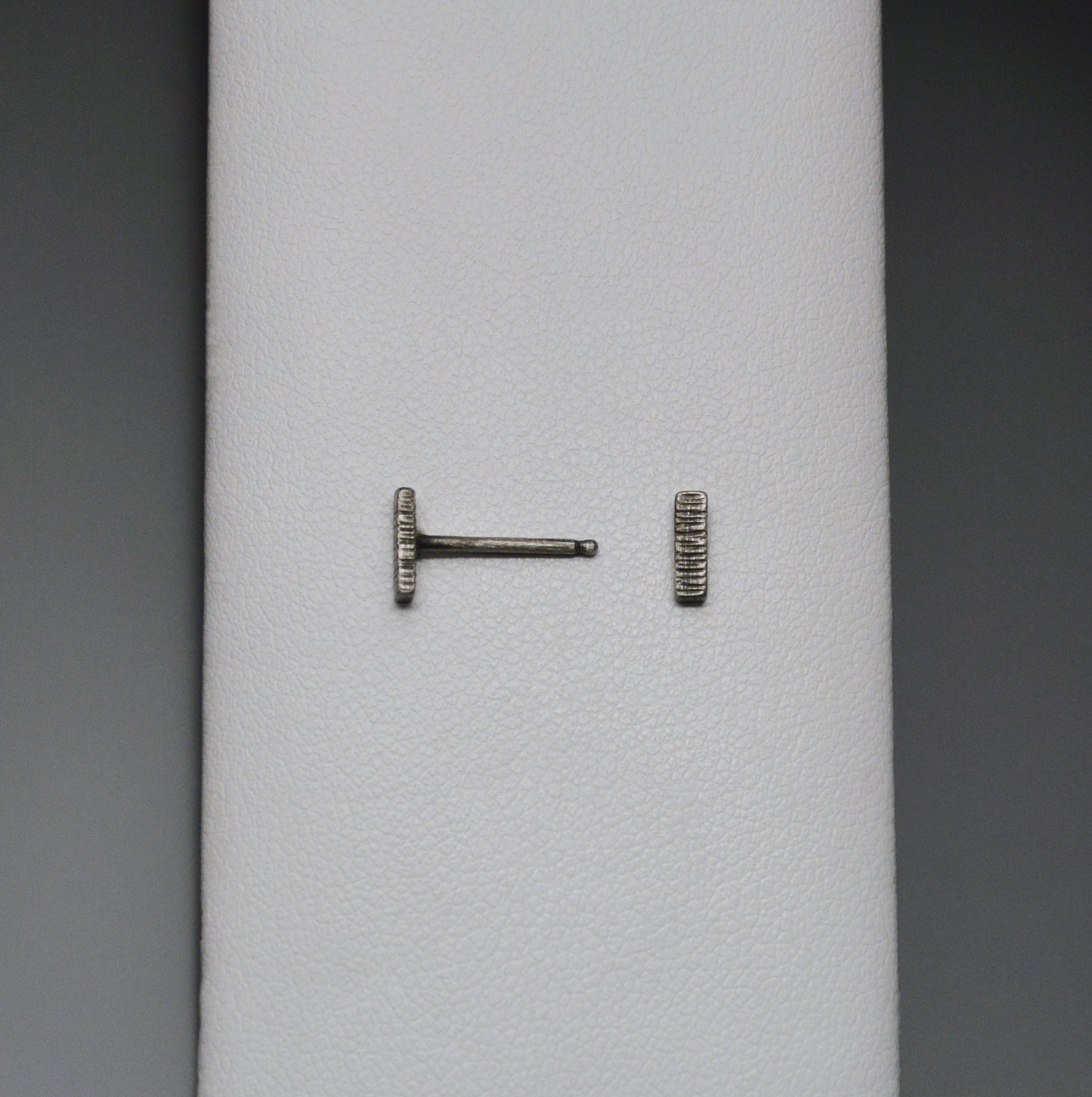 Textured Bar Stud Earrings