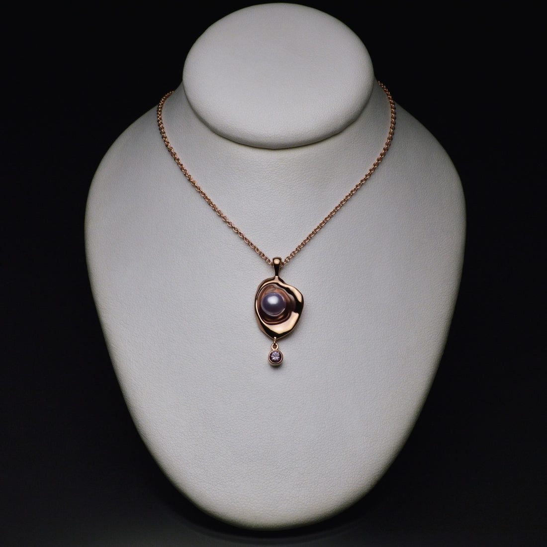 Gold Railay Watercast Pendant with Stone Accent