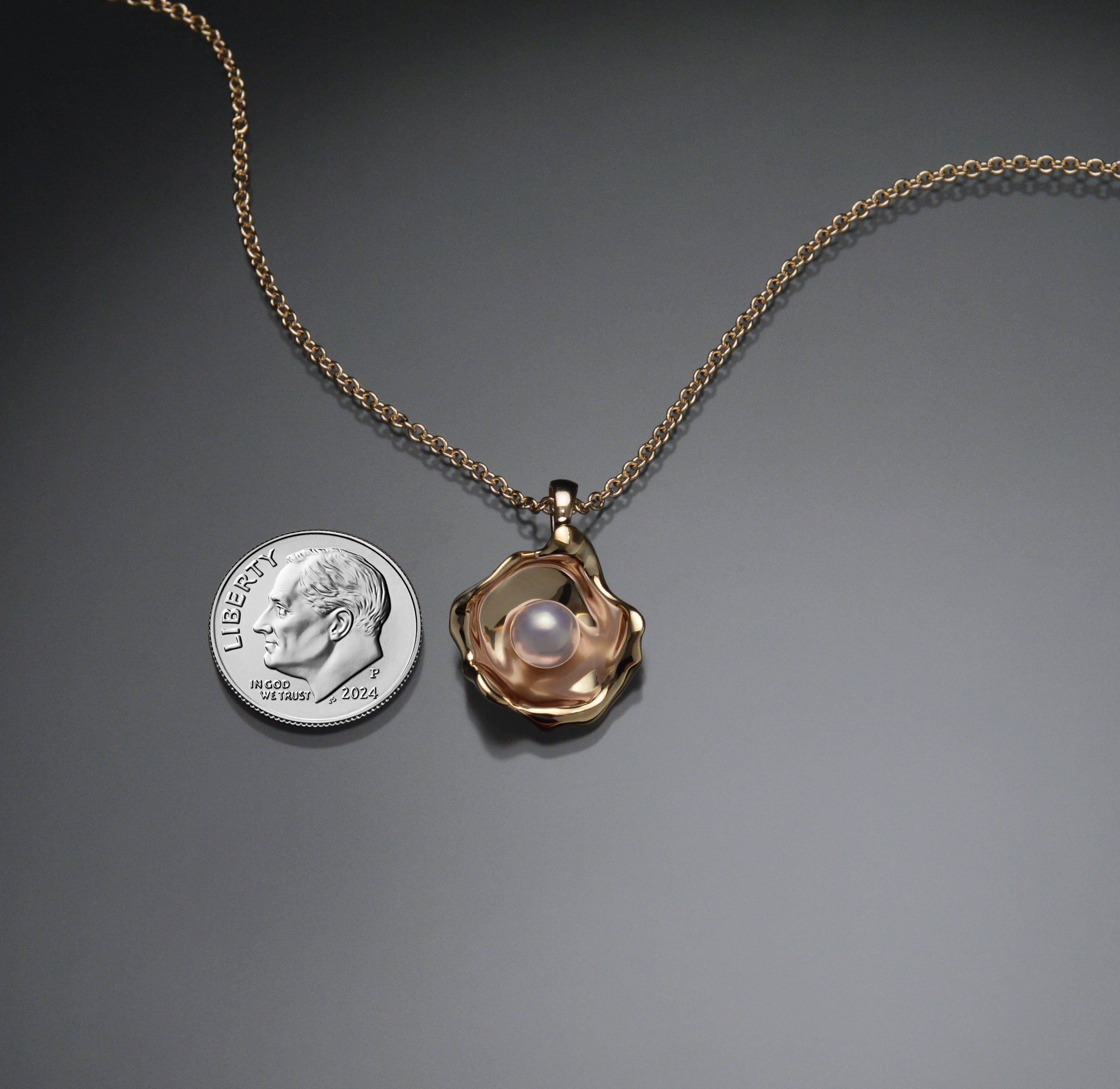 Gold Chia Watercast Pendant