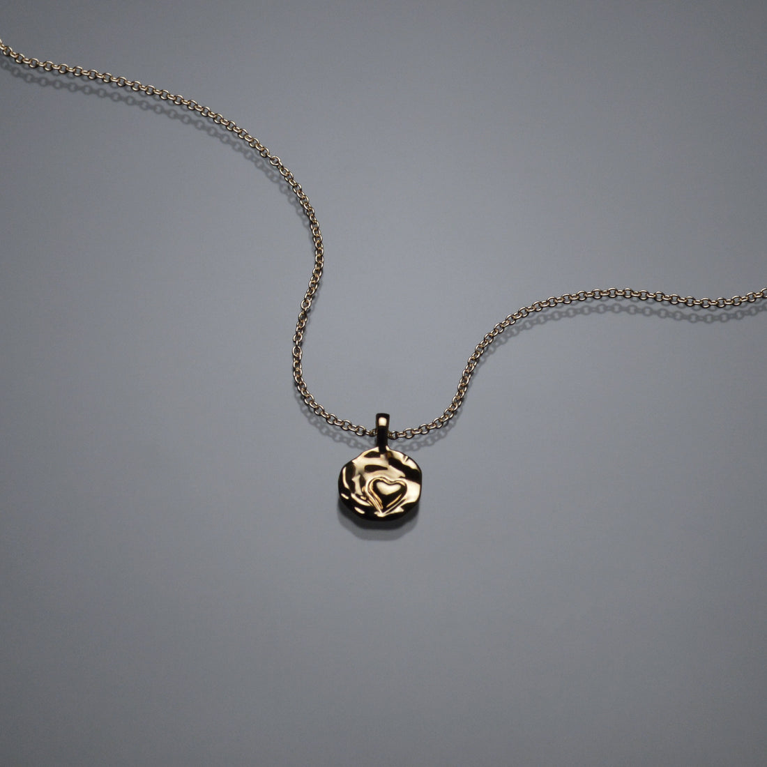 Gold Sardara Watercast Heart Pendant