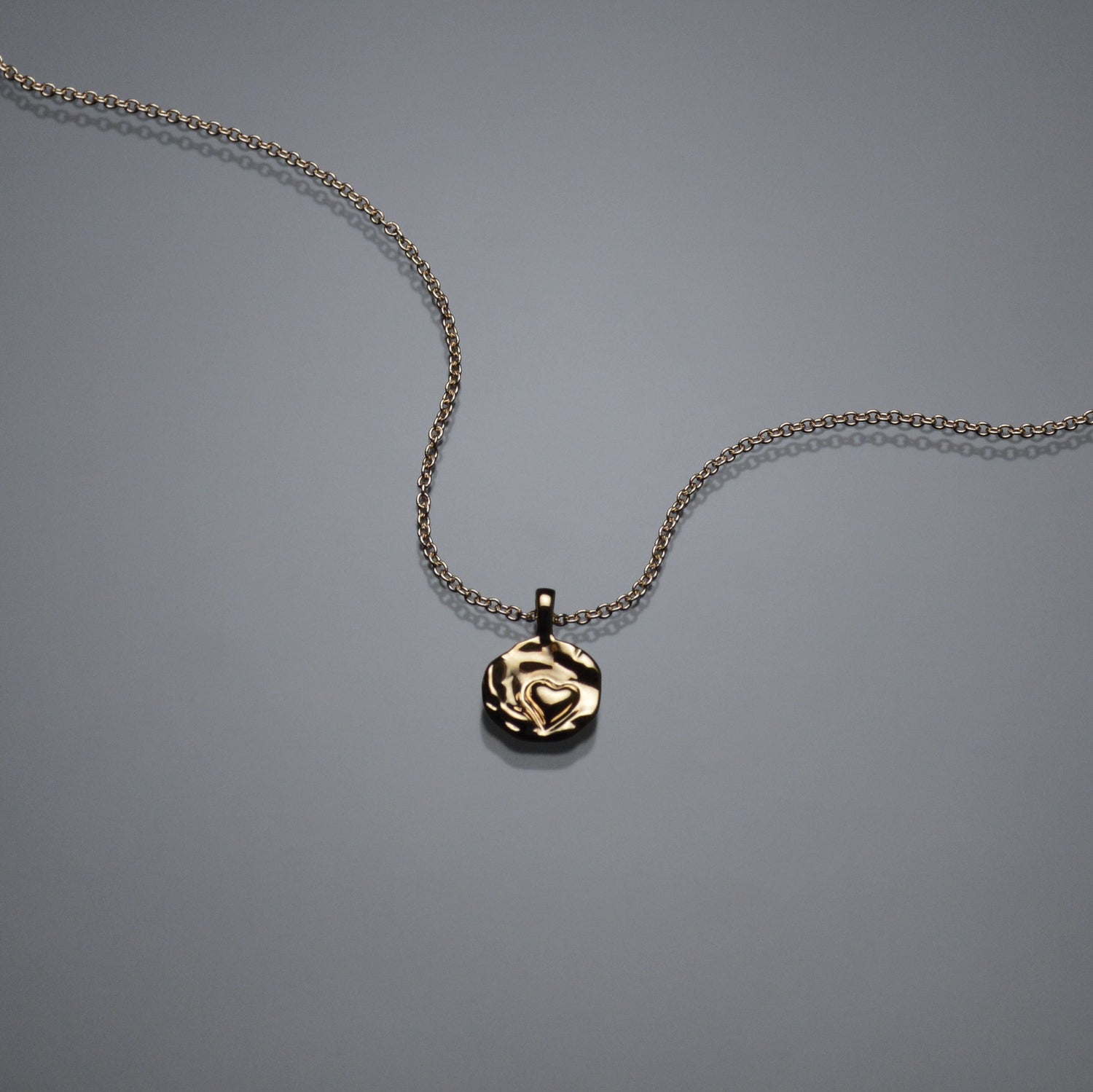 Gold Sardara Watercast Heart Pendant