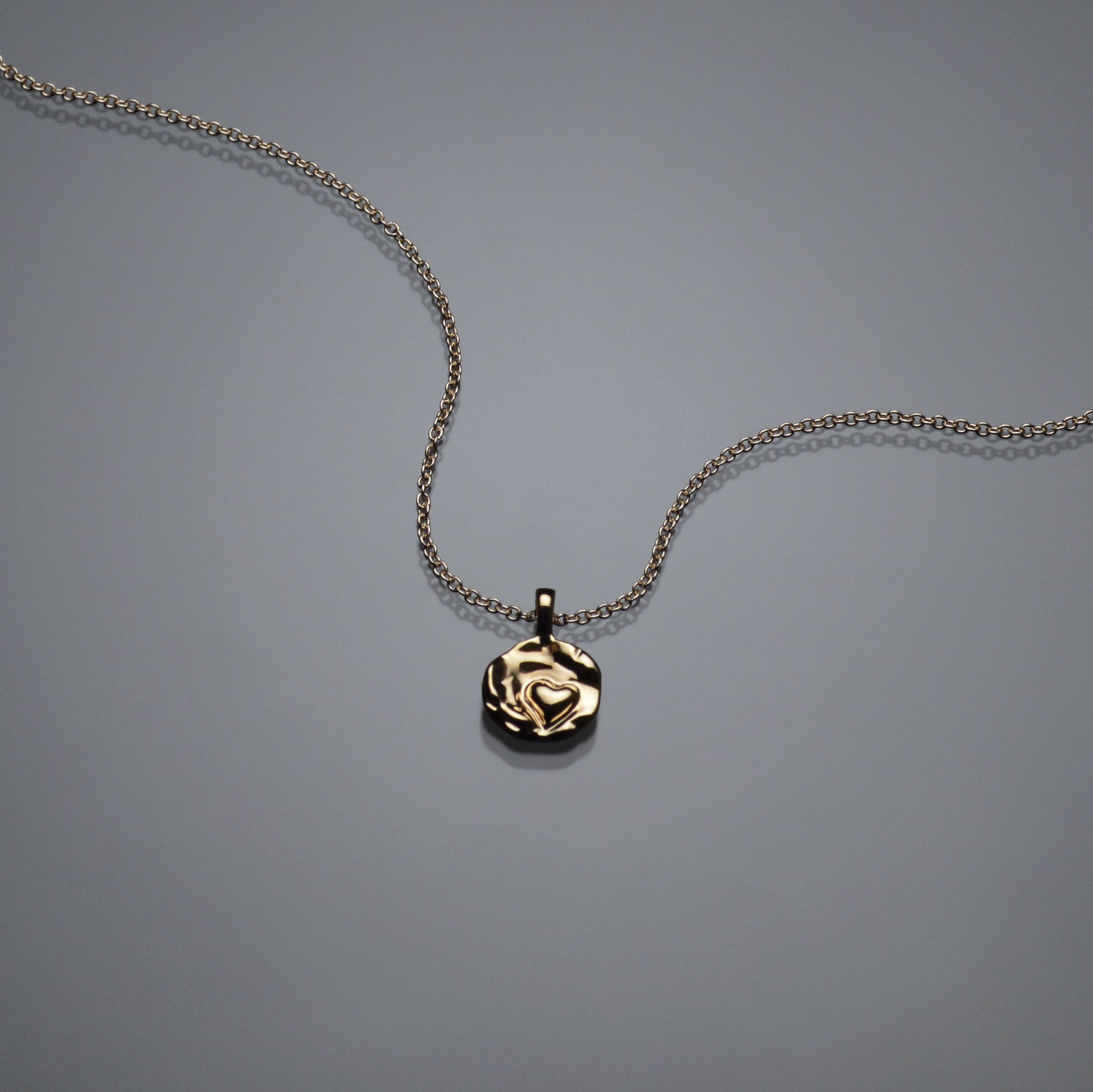 Gold Sardara Watercast Heart Pendant