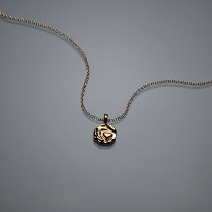 Gold Sardara Watercast Heart Pendant