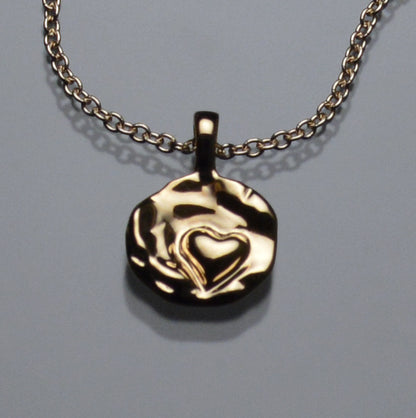 Gold Sardara Watercast Heart Pendant