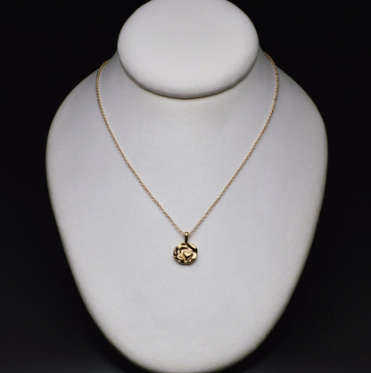 Gold Sardara Watercast Heart Pendant