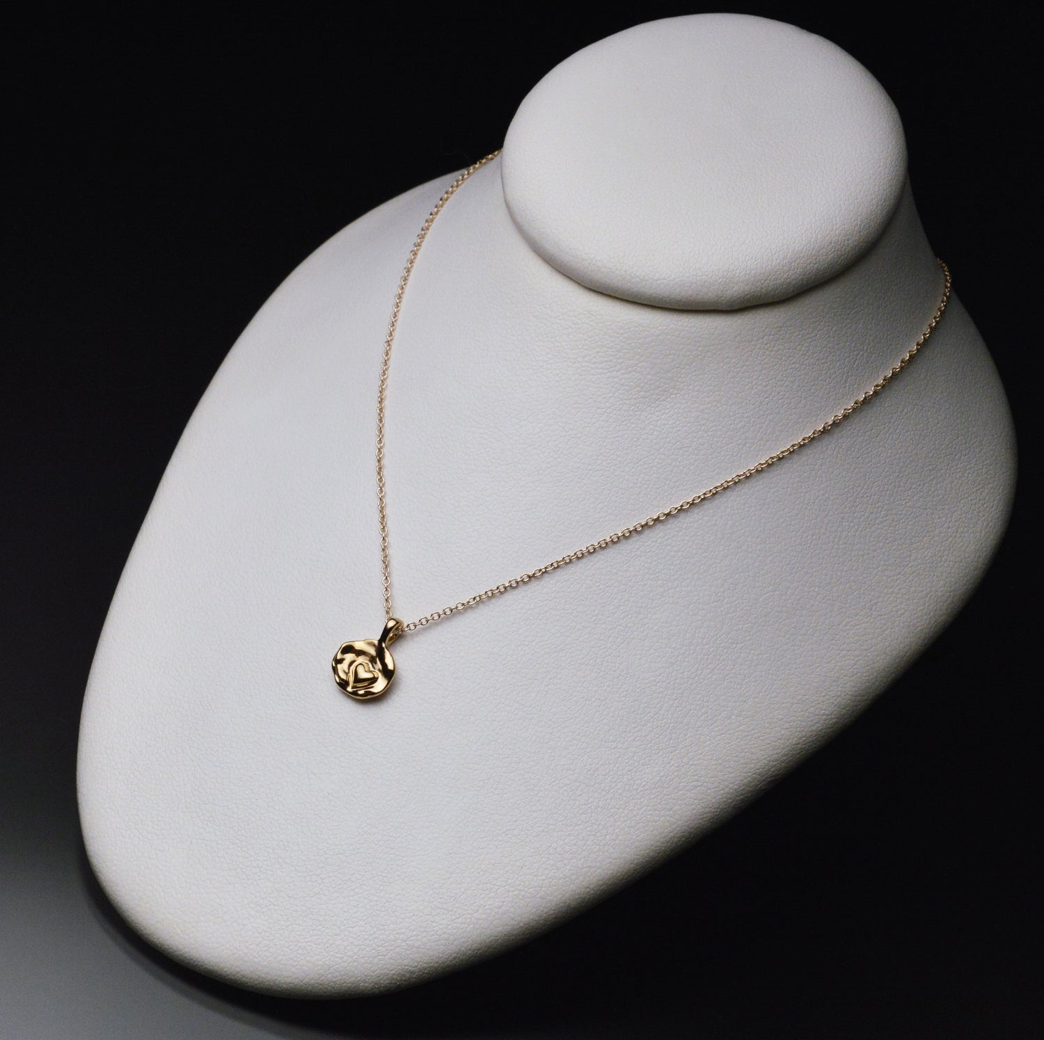 Gold Sardara Watercast Heart Pendant