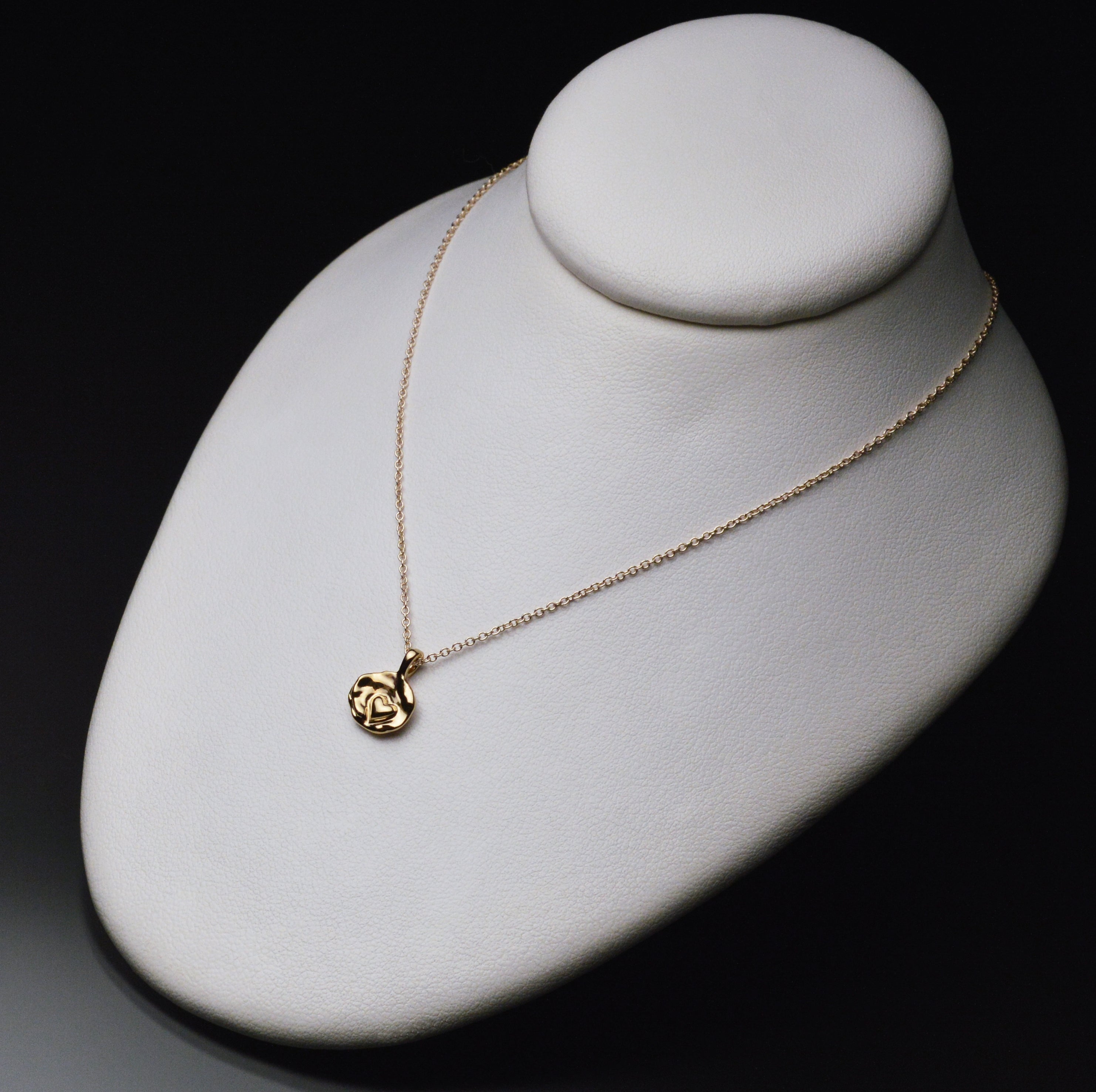 Gold Sardara Watercast Heart Pendant