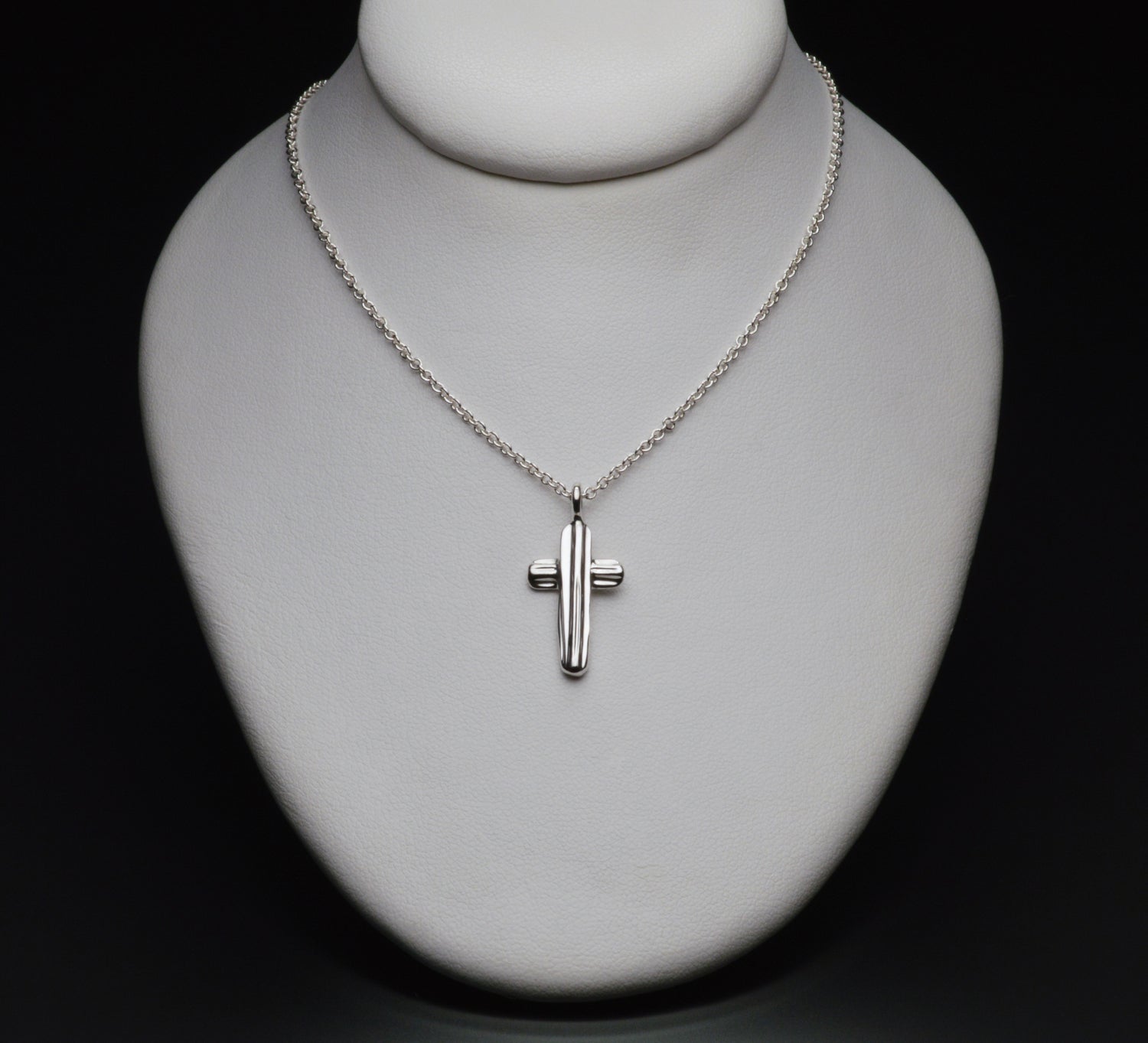 Angel Hair V Strawcast Cross Pendant