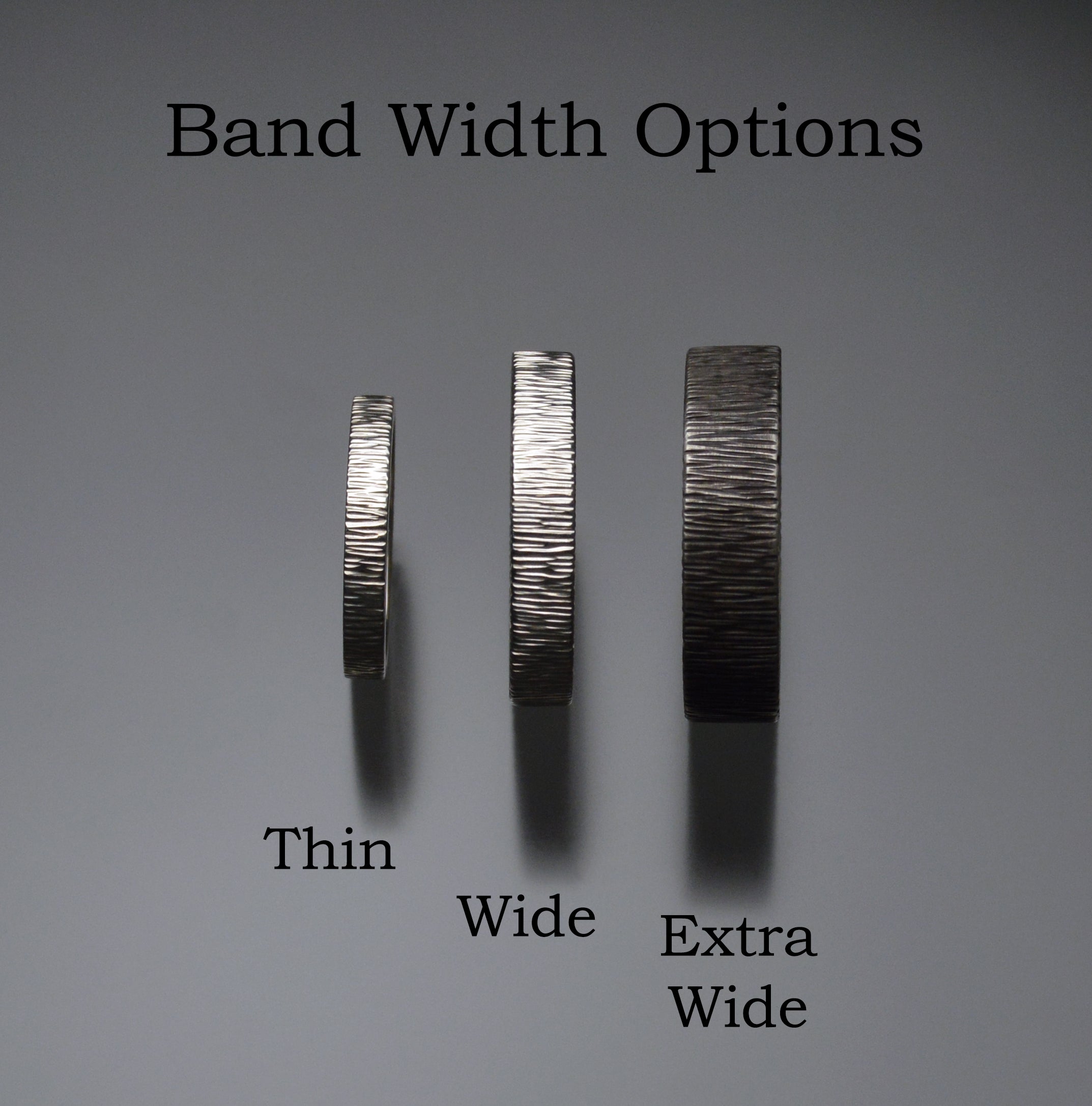 Bark Texture Band Ring