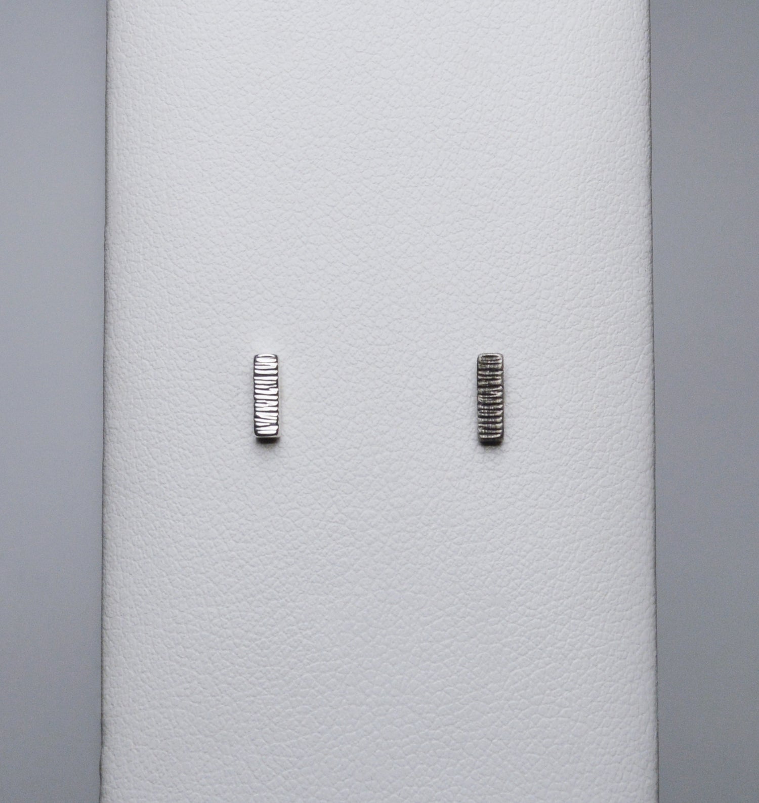 Textured Bar Stud Earrings