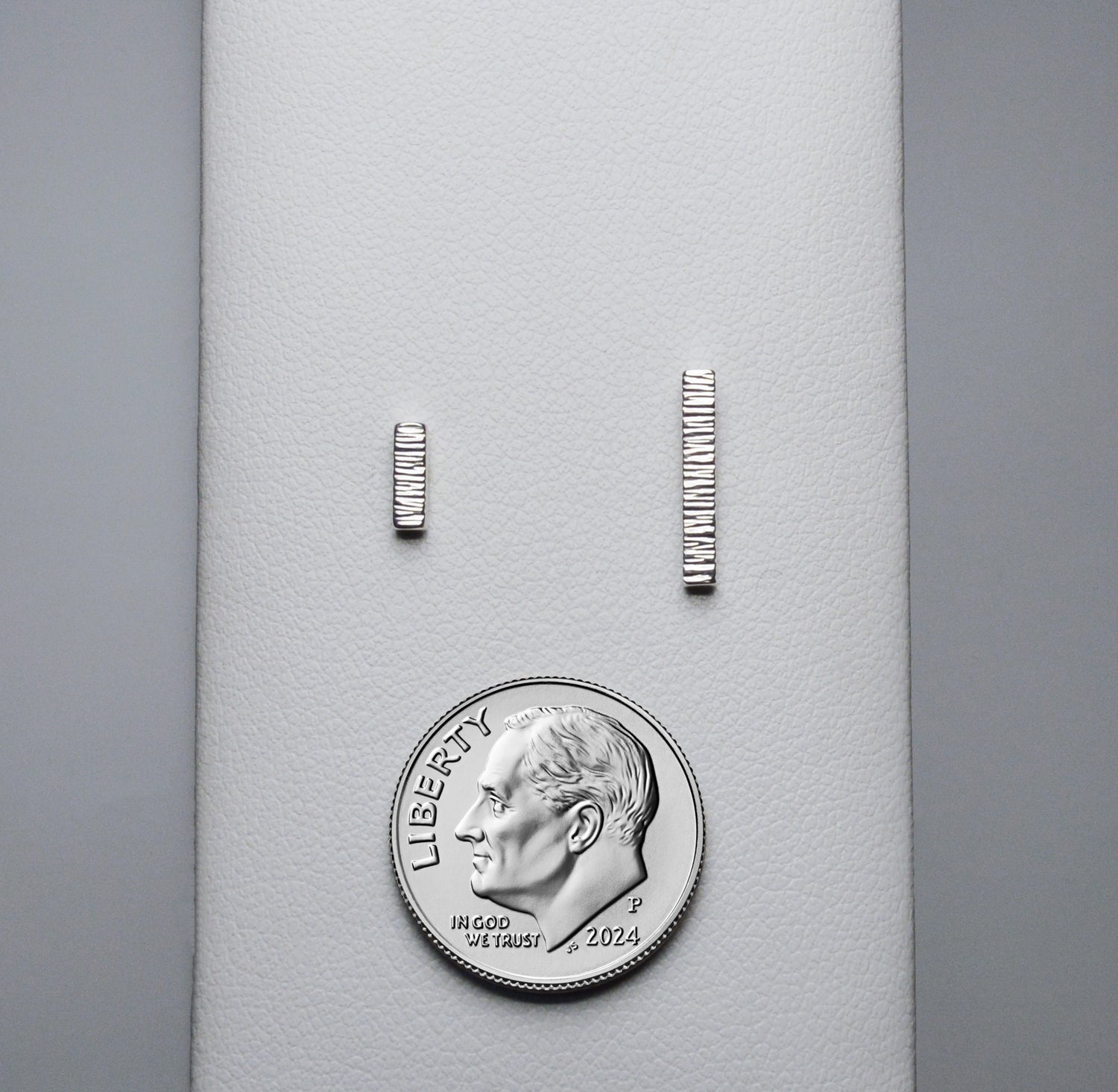 Textured Bar Stud Earrings