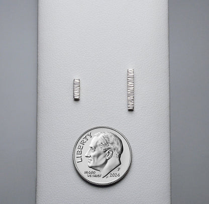 Textured Bar Stud Earrings