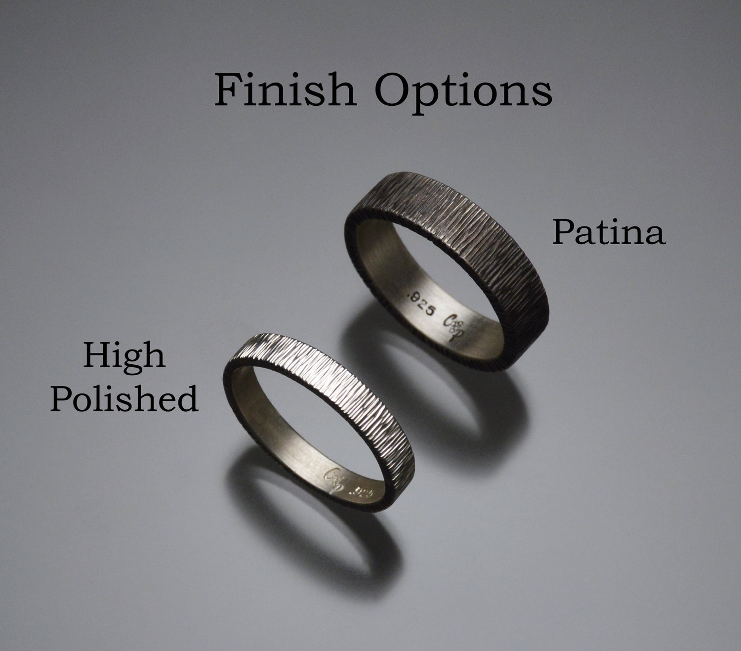 Bark Texture Band Ring