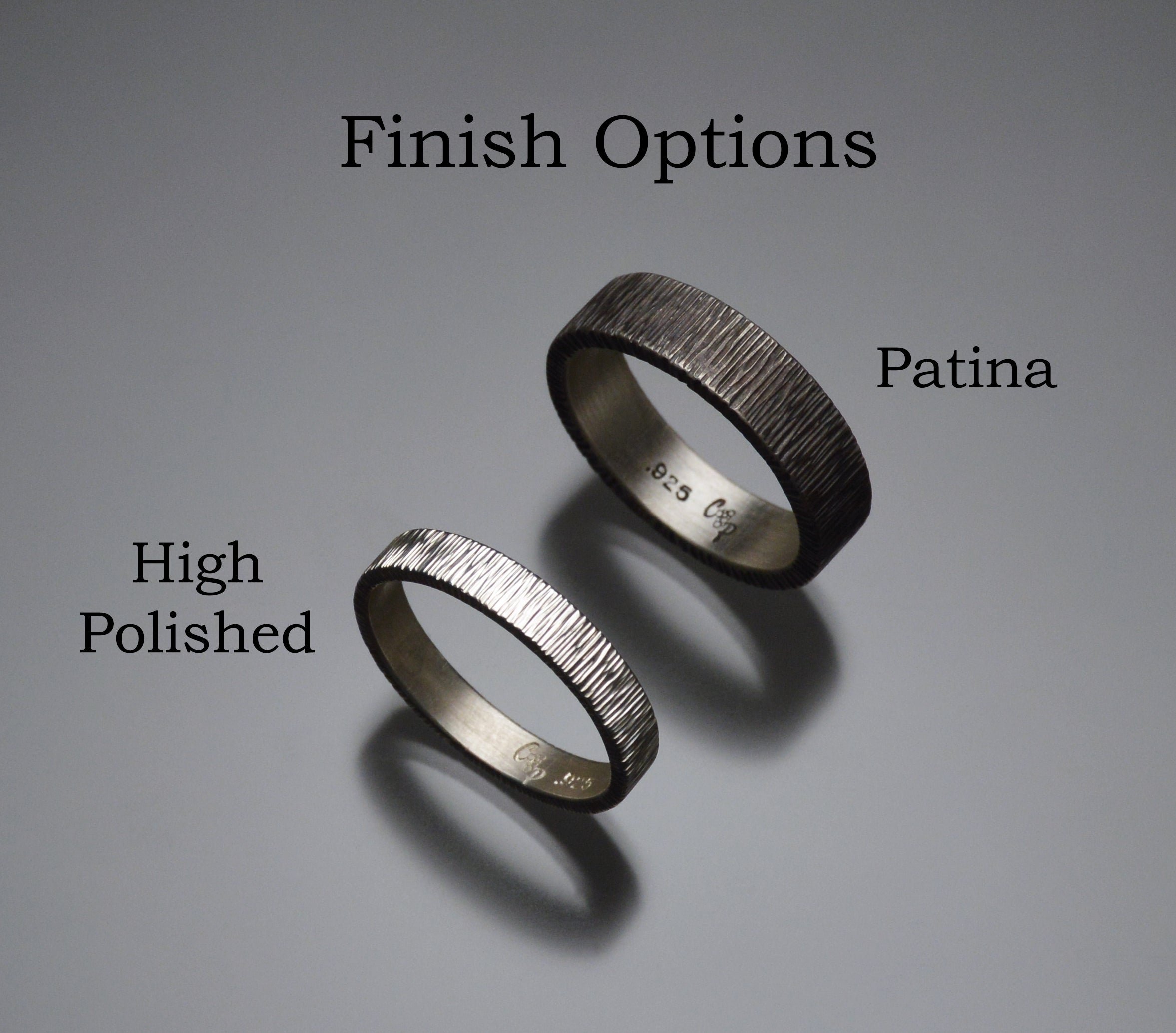 Bark Texture Band Ring