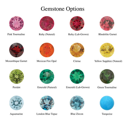 Textured Bar Pendant with Gemstone