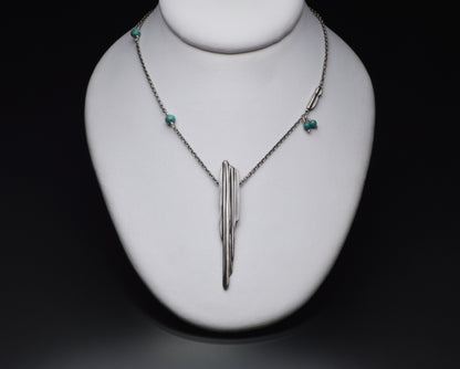 Trento Strawcast Pendant with Kingman Turquoise