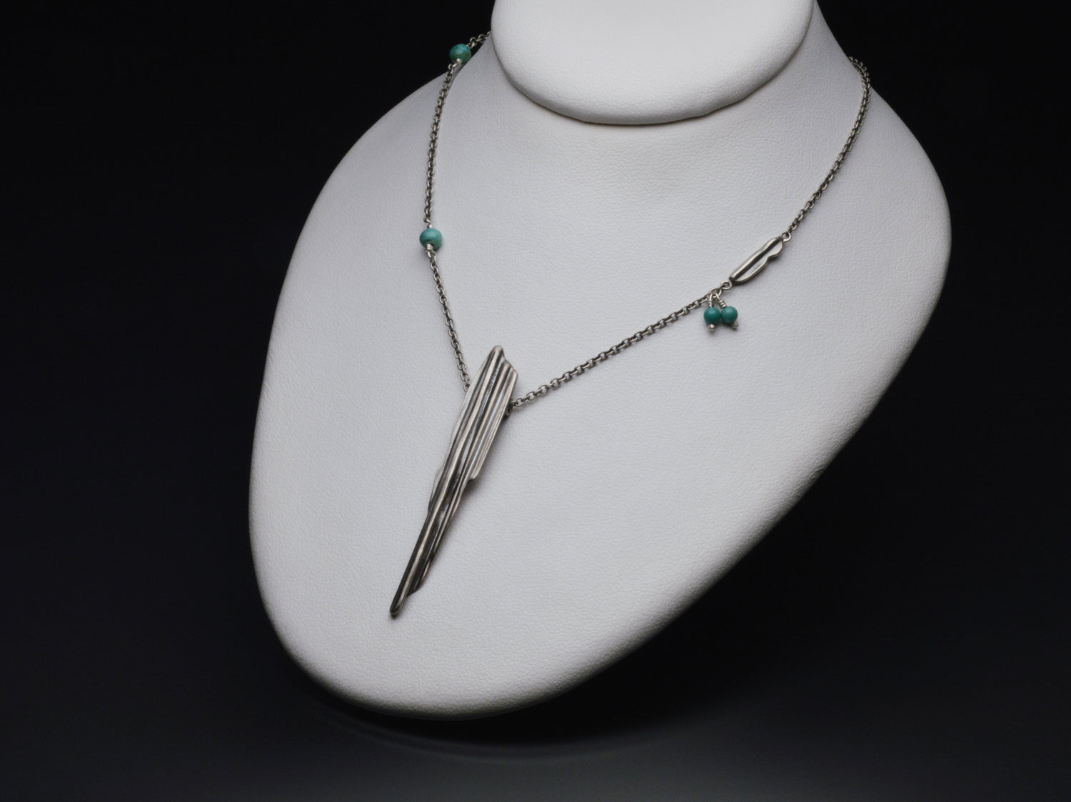 Trento Strawcast Pendant with Kingman Turquoise