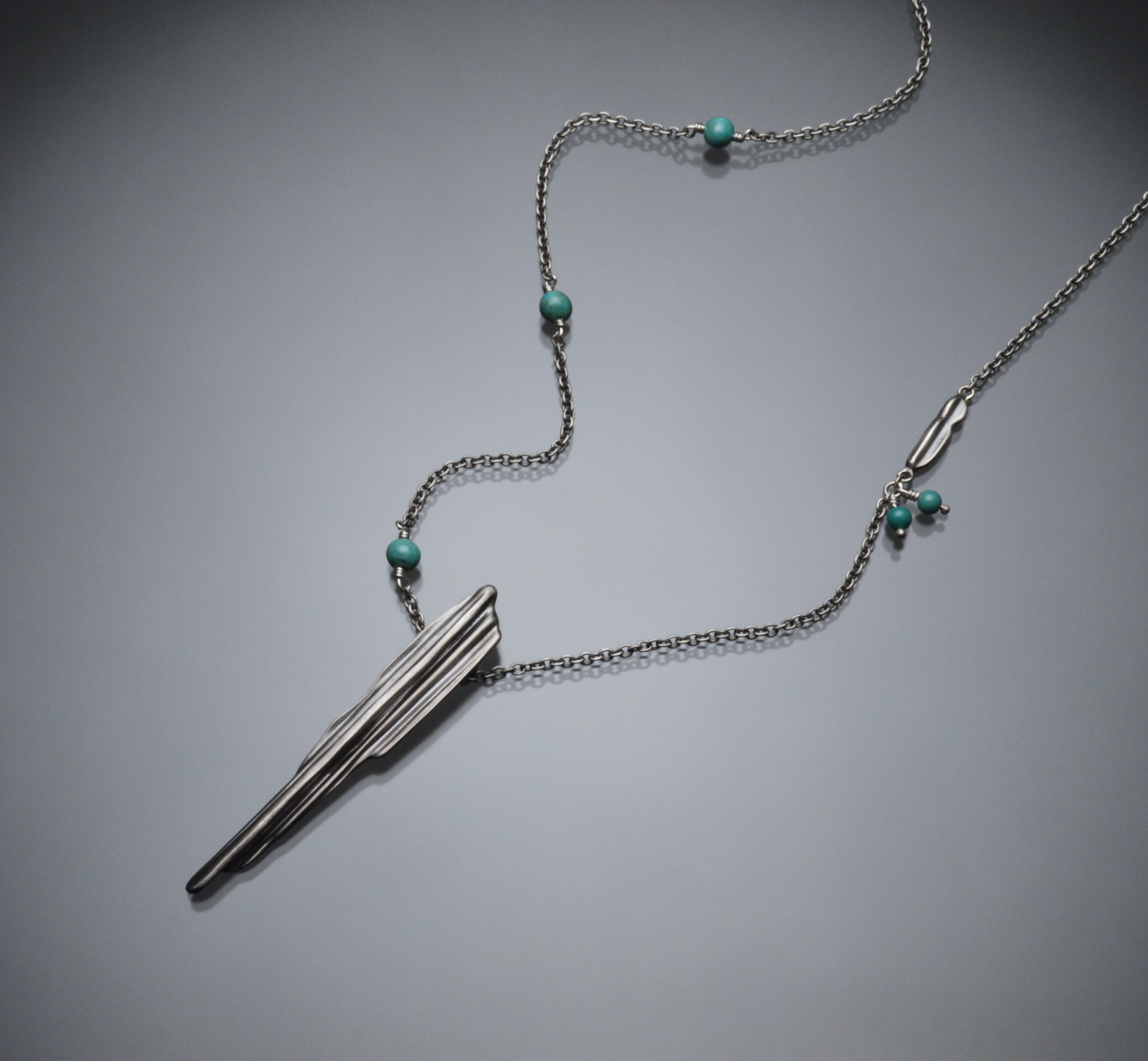 Trento Strawcast Pendant with Kingman Turquoise
