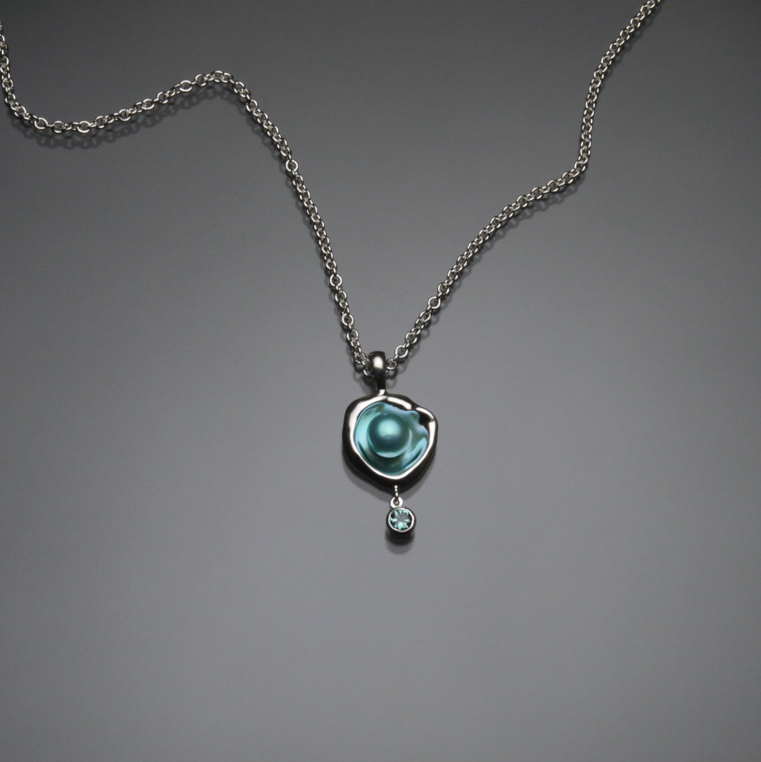 Makena Watercast Pendant with Stone Accent