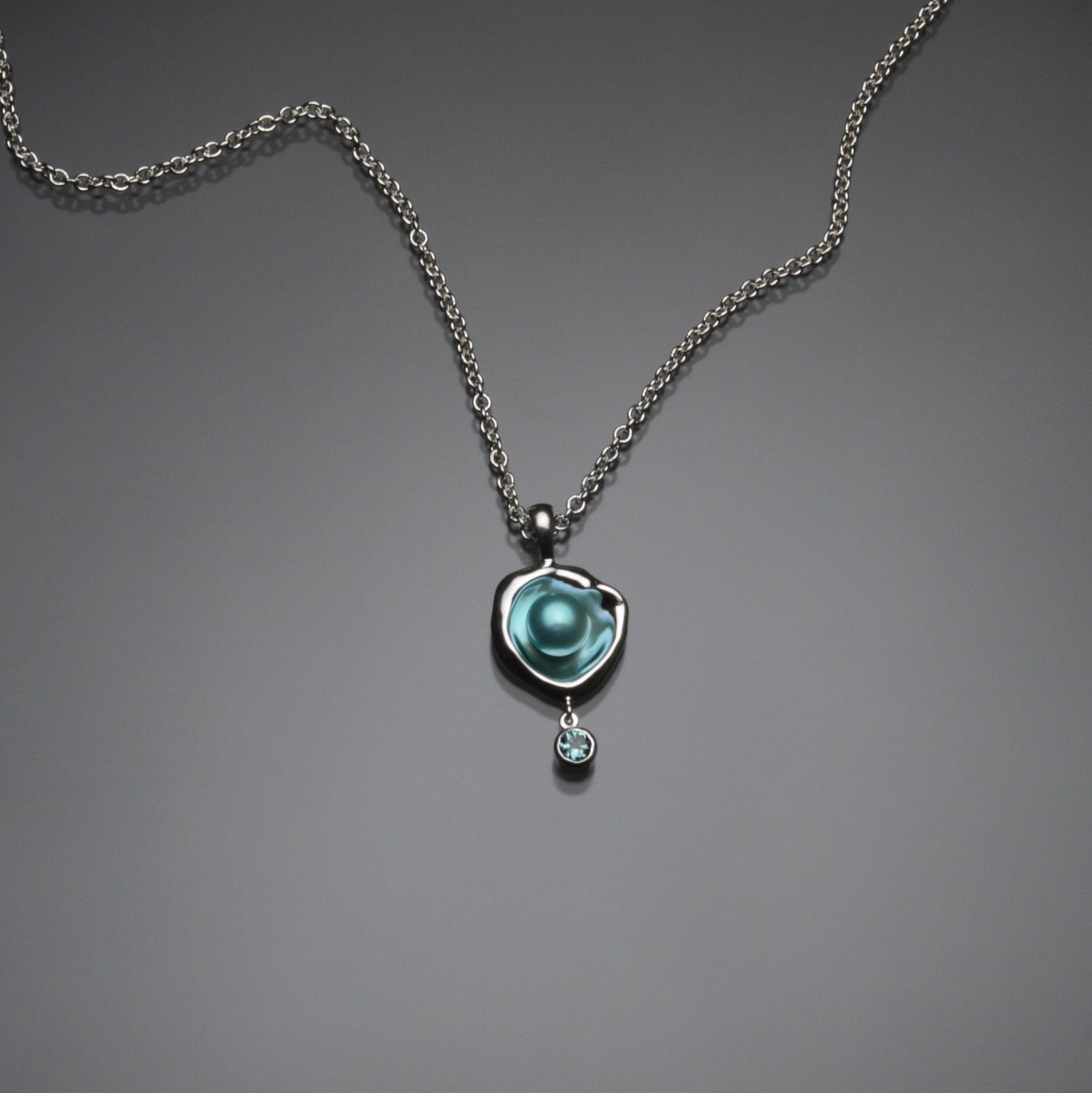 Makena Watercast Pendant with Stone Accent