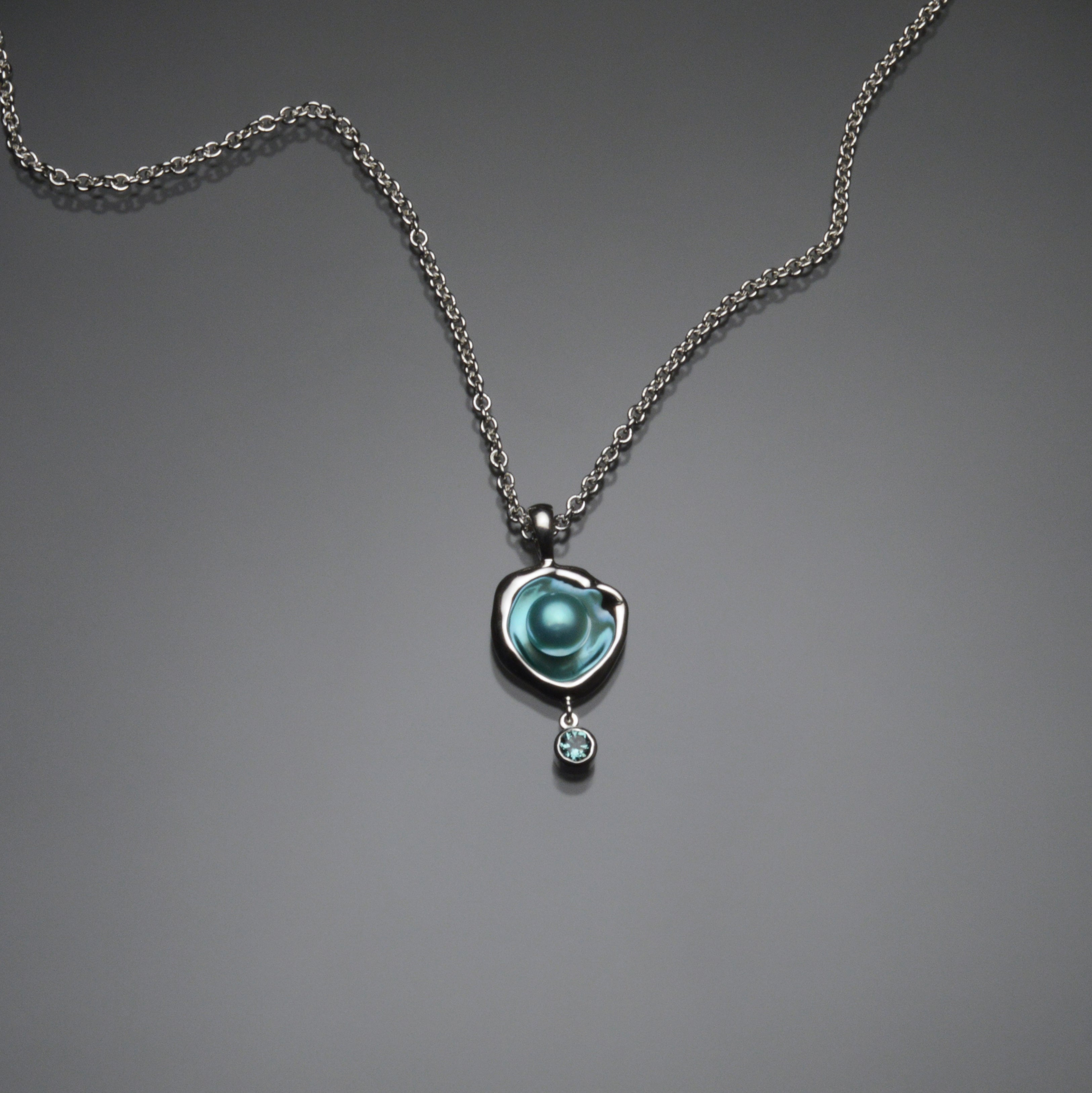 Makena Watercast Pendant with Stone Accent