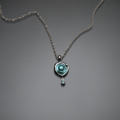 Makena Watercast Pendant with Stone Accent