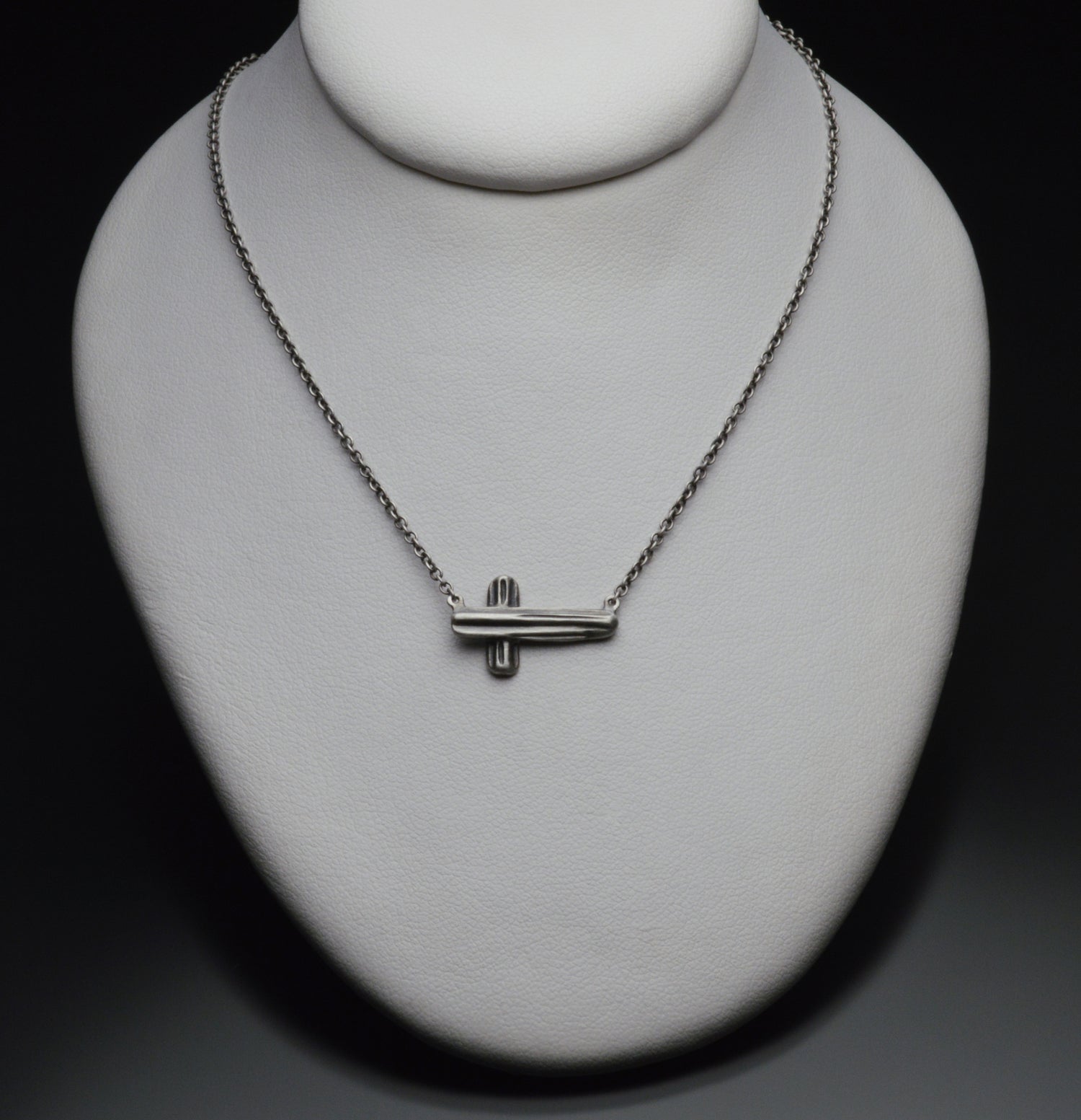 Angel Hair V Strawcast Sideways Cross Pendant