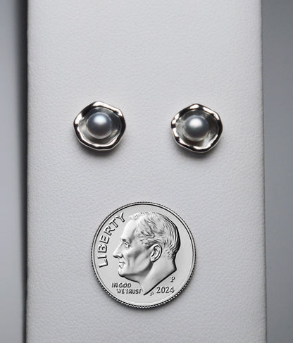 Sanibel Watercast Earrings w/ Pearl