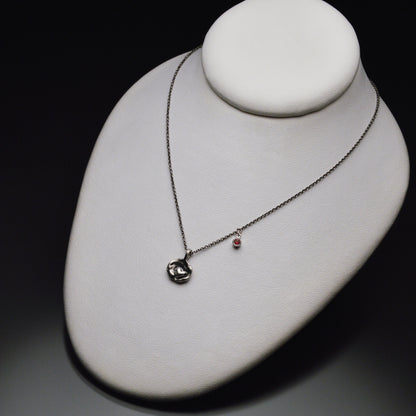 Sardara Watercast Heart Pendant with Stone Accent