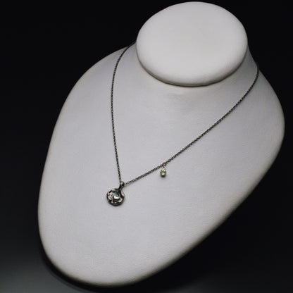 Sardara Watercast Heart Pendant with Stone Accent
