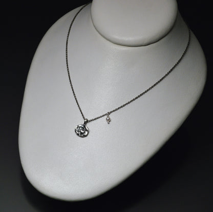 Sardara Watercast Heart Pendant with Stone Accent