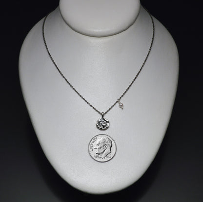 Sardara Watercast Heart Pendant with Stone Accent
