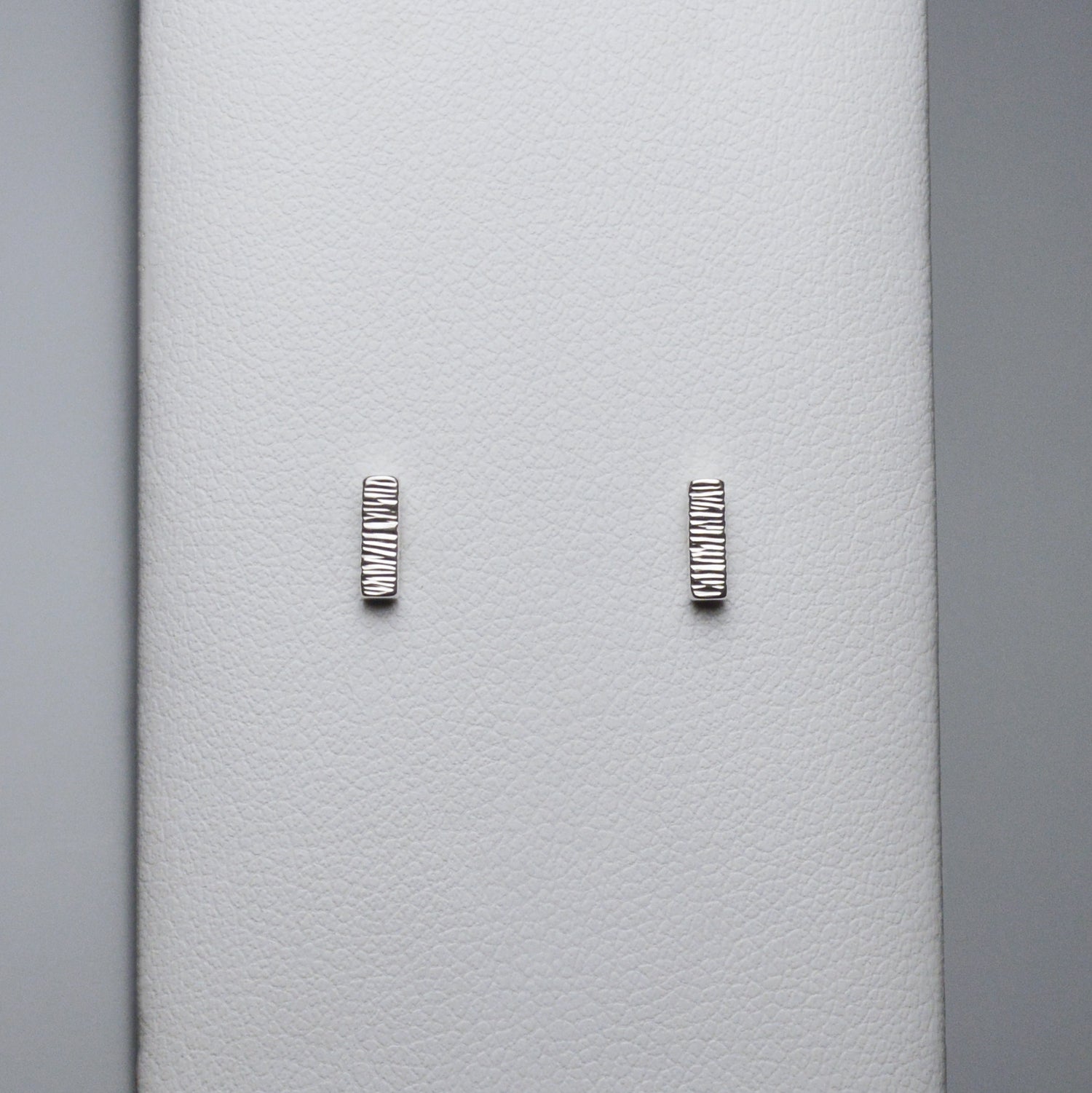 Textured Bar Stud Earrings