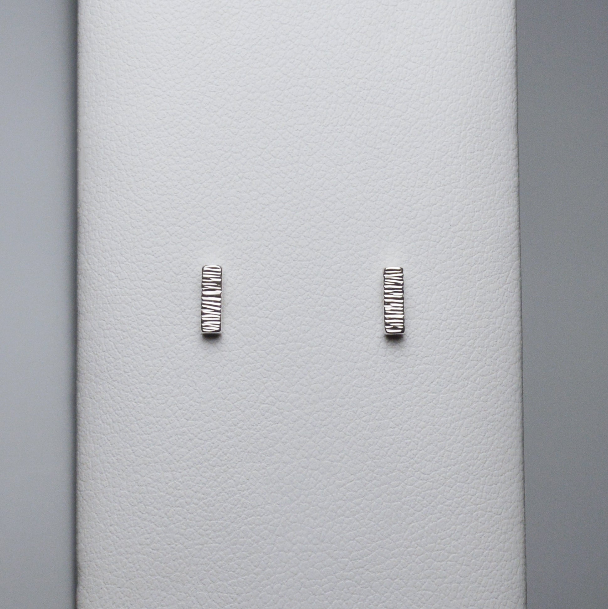 Textured Bar Stud Earrings