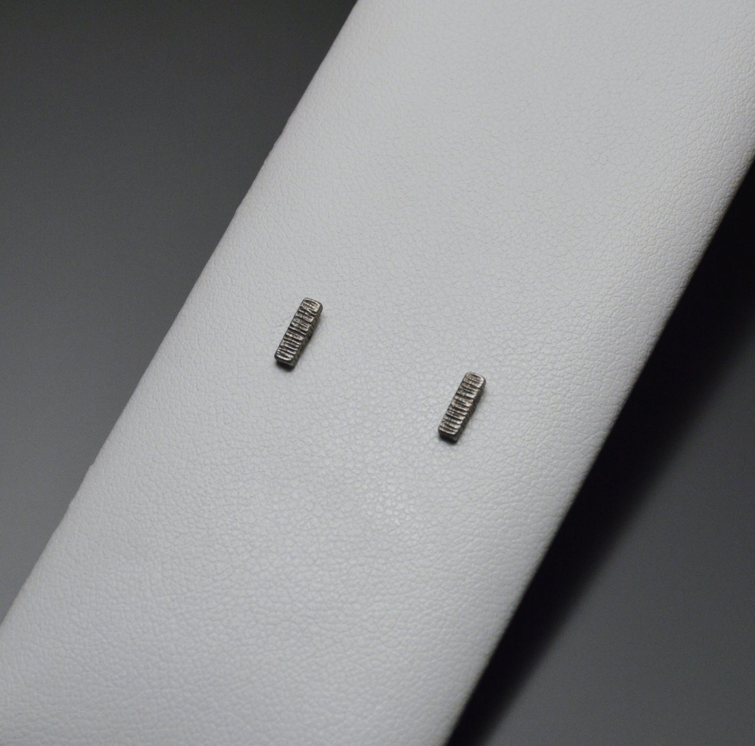 Textured Bar Stud Earrings
