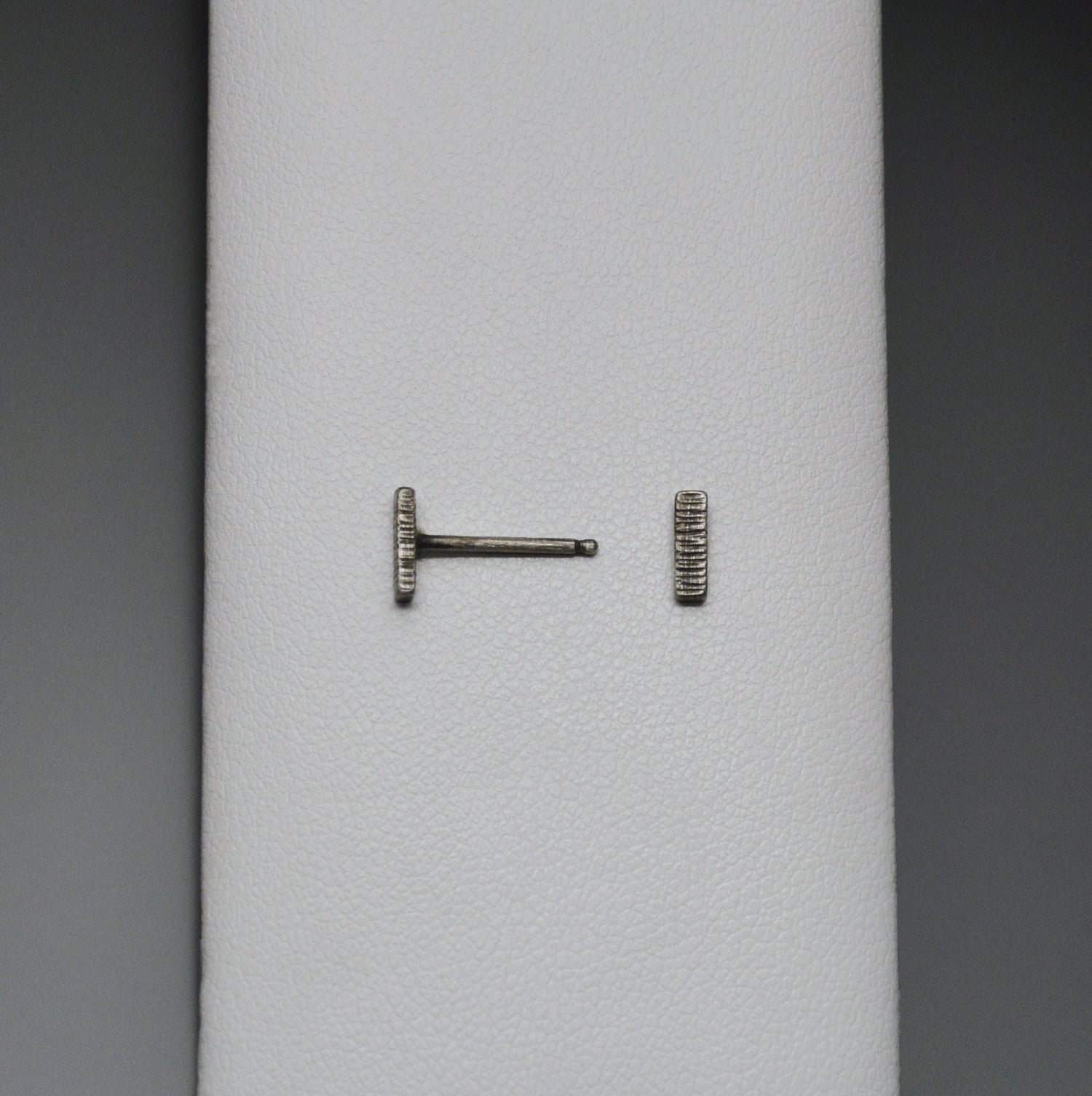 Textured Bar Stud Earrings