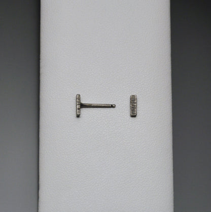 Textured Bar Stud Earrings