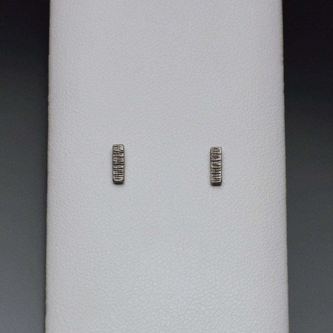 Textured Bar Stud Earrings
