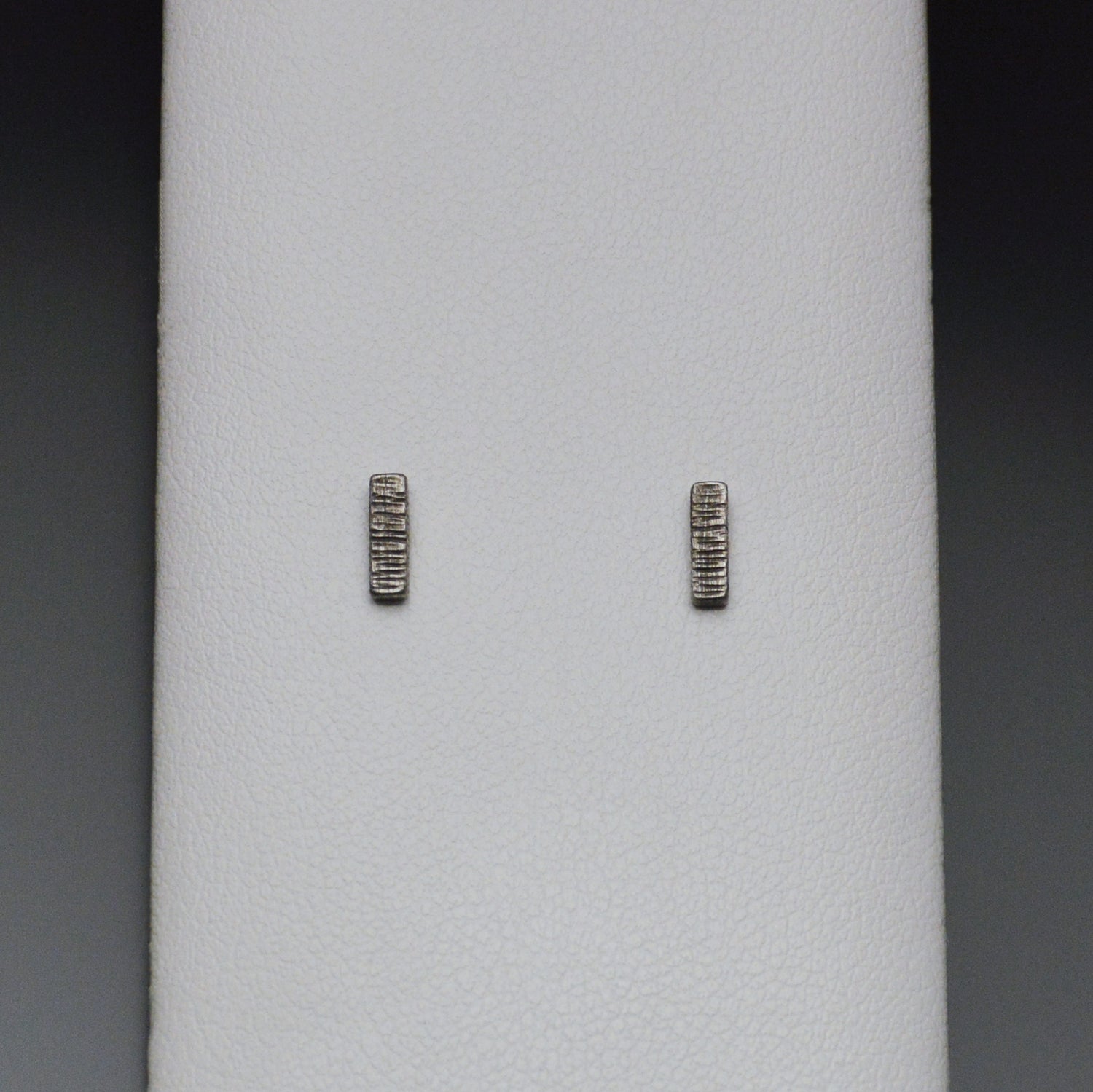Textured Bar Stud Earrings