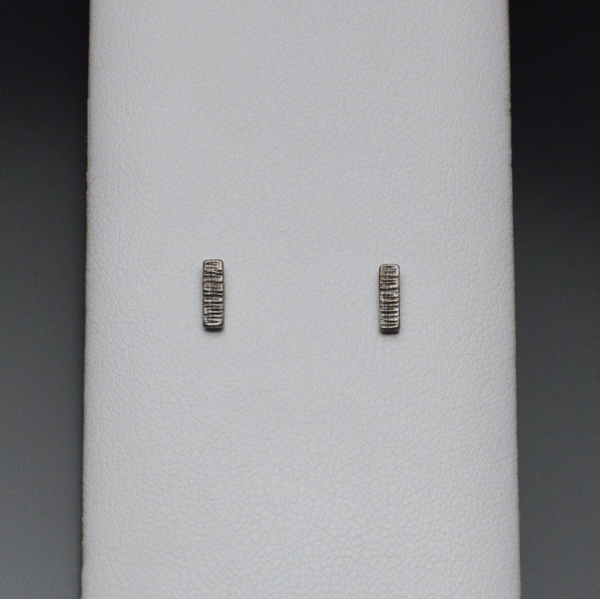 Textured Bar Stud Earrings