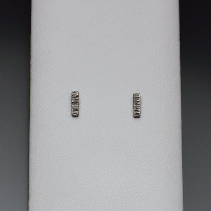 Textured Bar Stud Earrings